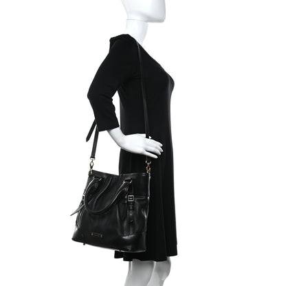 Burberry Calfskin Medium Whipstitch Tote Black 2 of 10