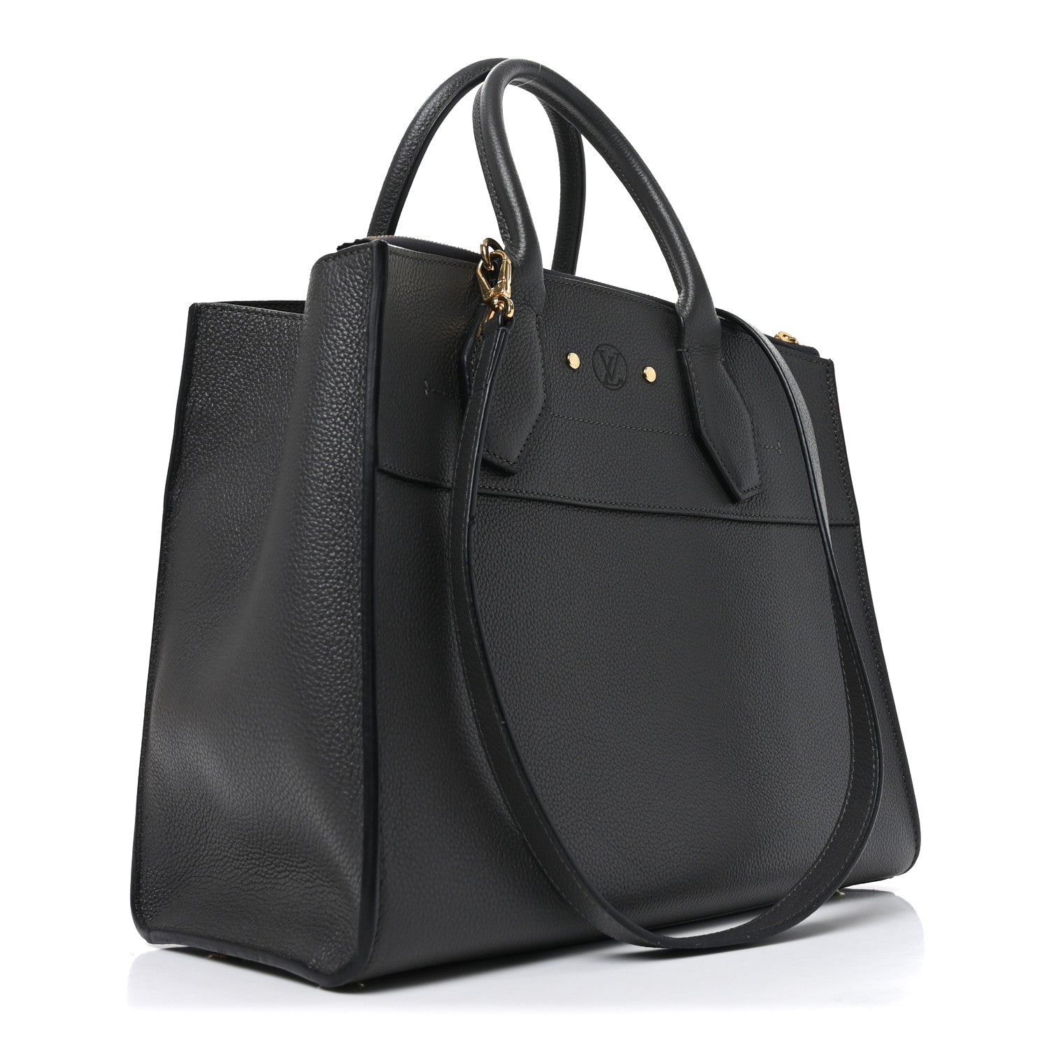 Louis Vuitton Taurillon City Steamer MM Gris 3 of 9