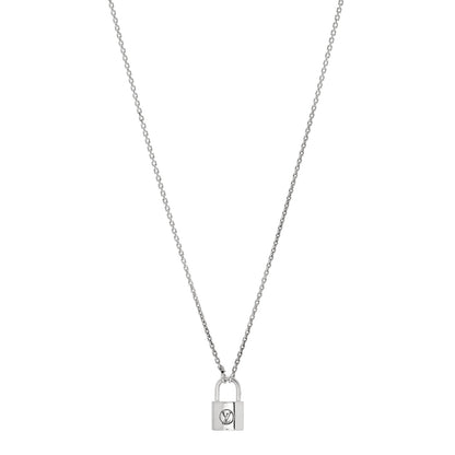 Louis Vuitton Sterling Silver Lockit Necklace 1 of 5