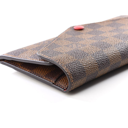 Louis Vuitton Damier Ebene Josephine Wallet Red 7 of 11