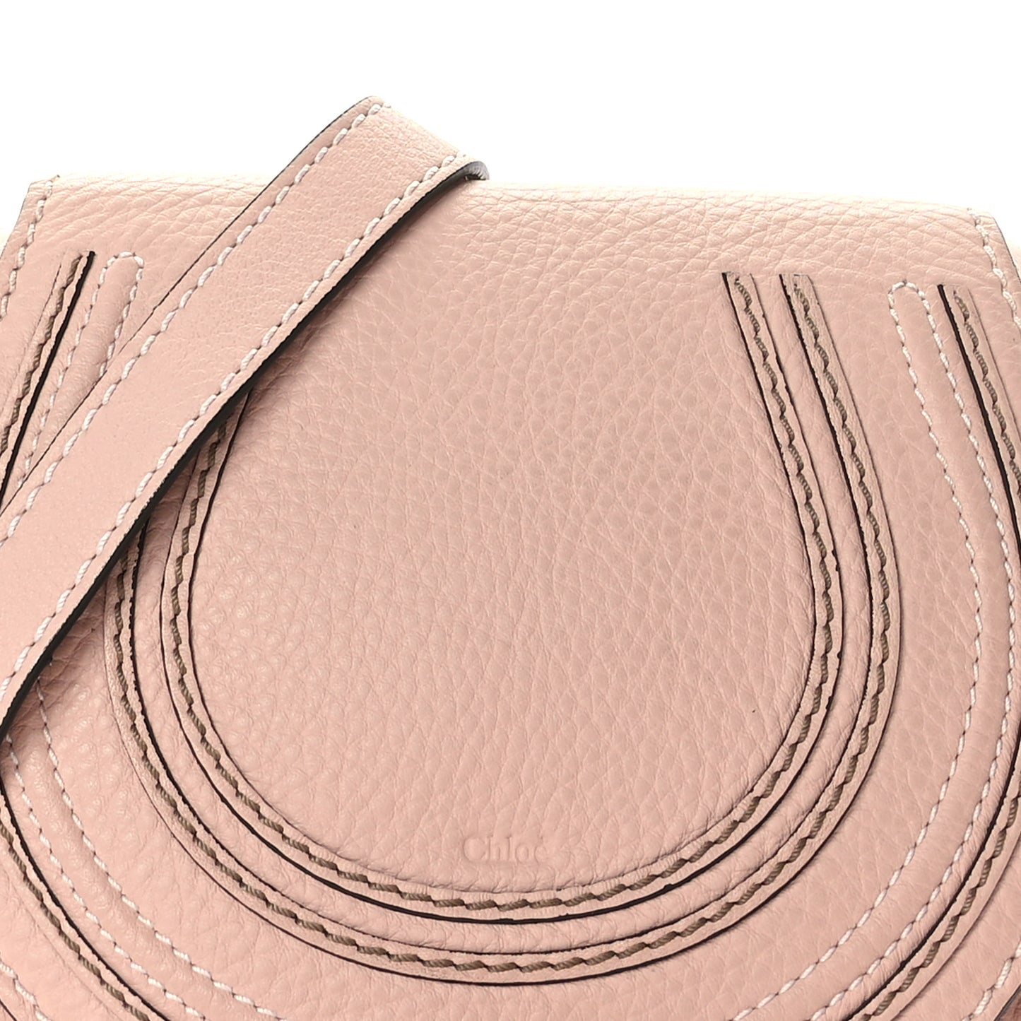 Calfskin Mini Marcie Round Crossbody Bag Blush Nude