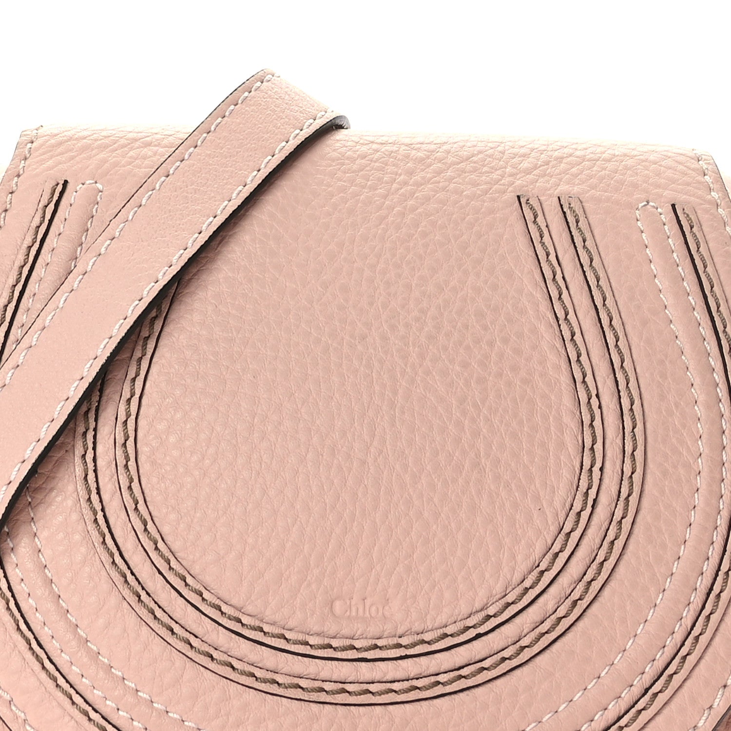 Chloe Calfskin Mini Marcie Round Crossbody Bag Blush Nude 9 of 12
