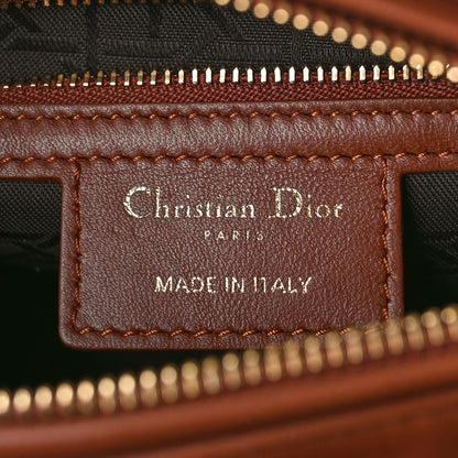 Christian Dior Lambskin Cannage Medium Lady Dior Brown 6 of 15
