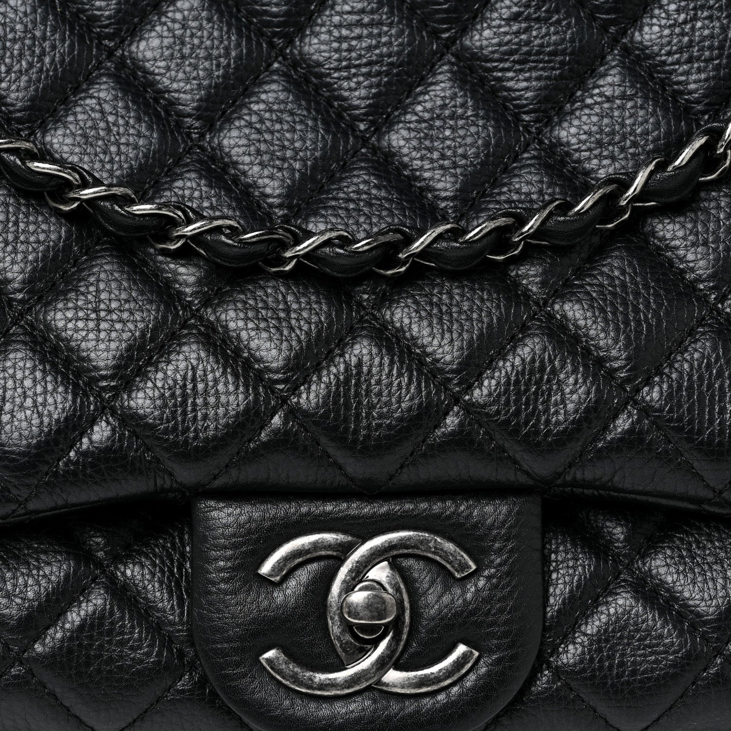 Chanel Calfskin Quilted XXL Travel Flap Bag Black 8 of 10