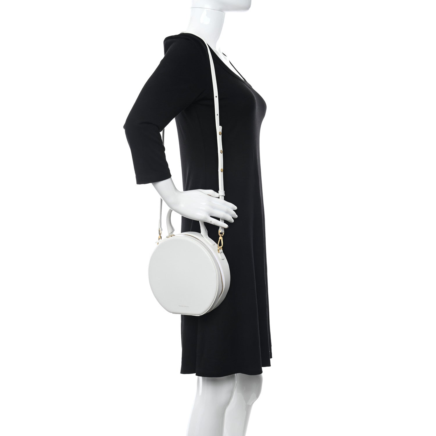 Mansur Gavriel Calfskin Circle Crossbody Bag White 2 of 16