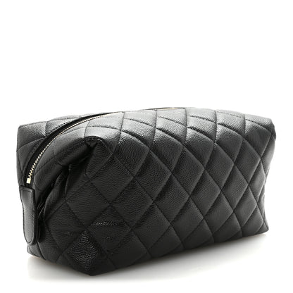 Chanel Caviar Quilted Cosmetic Case Black 3 of 8