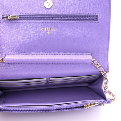Chanel Caviar Quilted Wallet On Chain WOC Purple 5 of 12