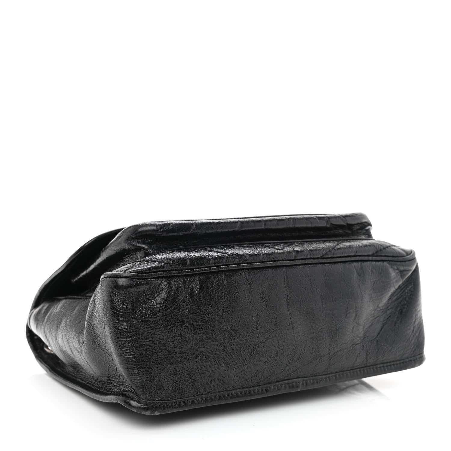 Saint Laurent Crinkled Calfskin Matelasse Monogram Medium Niki Chain Satchel Black 4 of 10