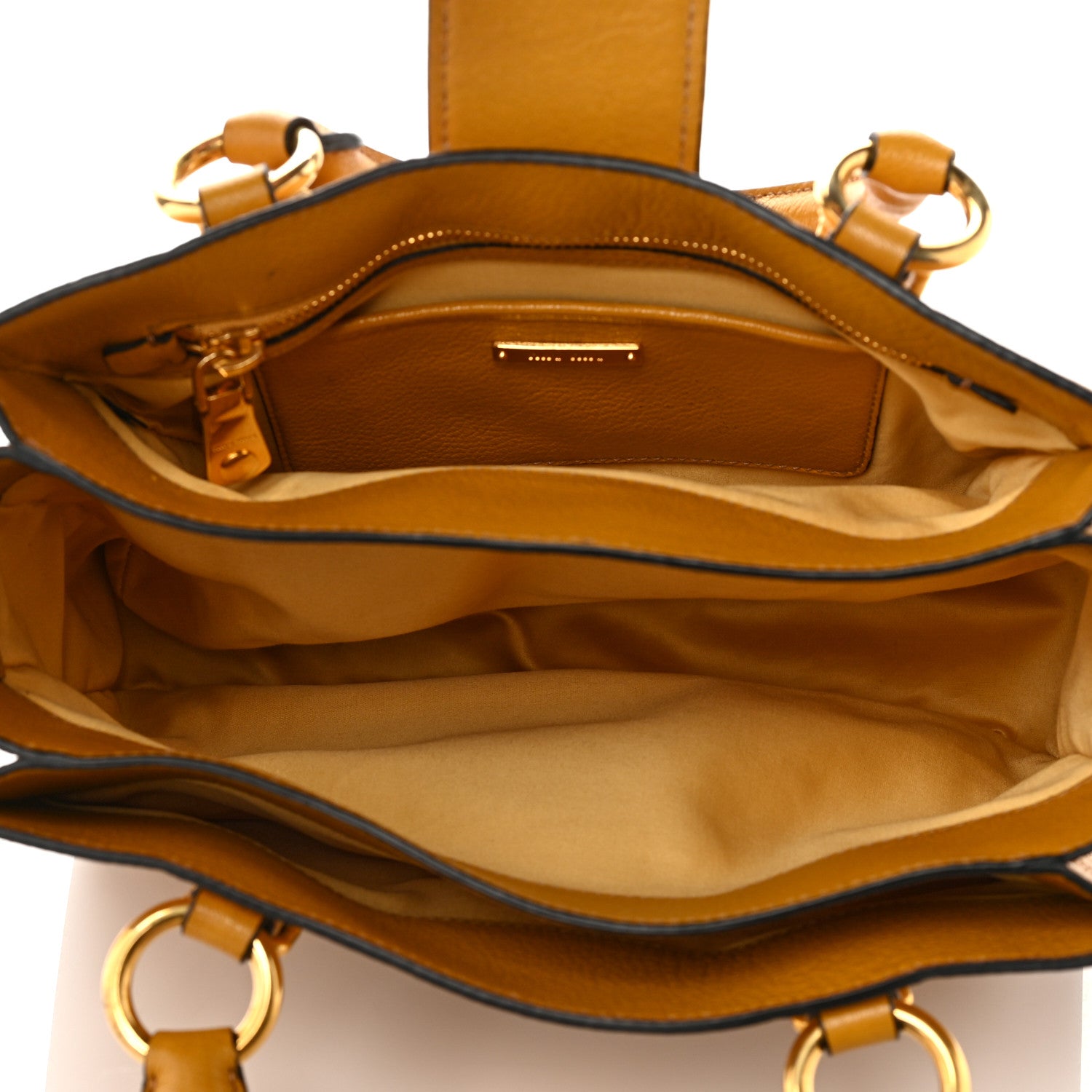 Miu Miu Goatskin Madras Shopping Tote Soleil 5 of 10