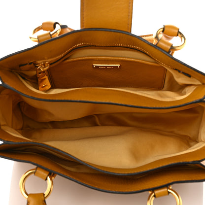 Miu Miu Goatskin Madras Shopping Tote Soleil 5 of 10