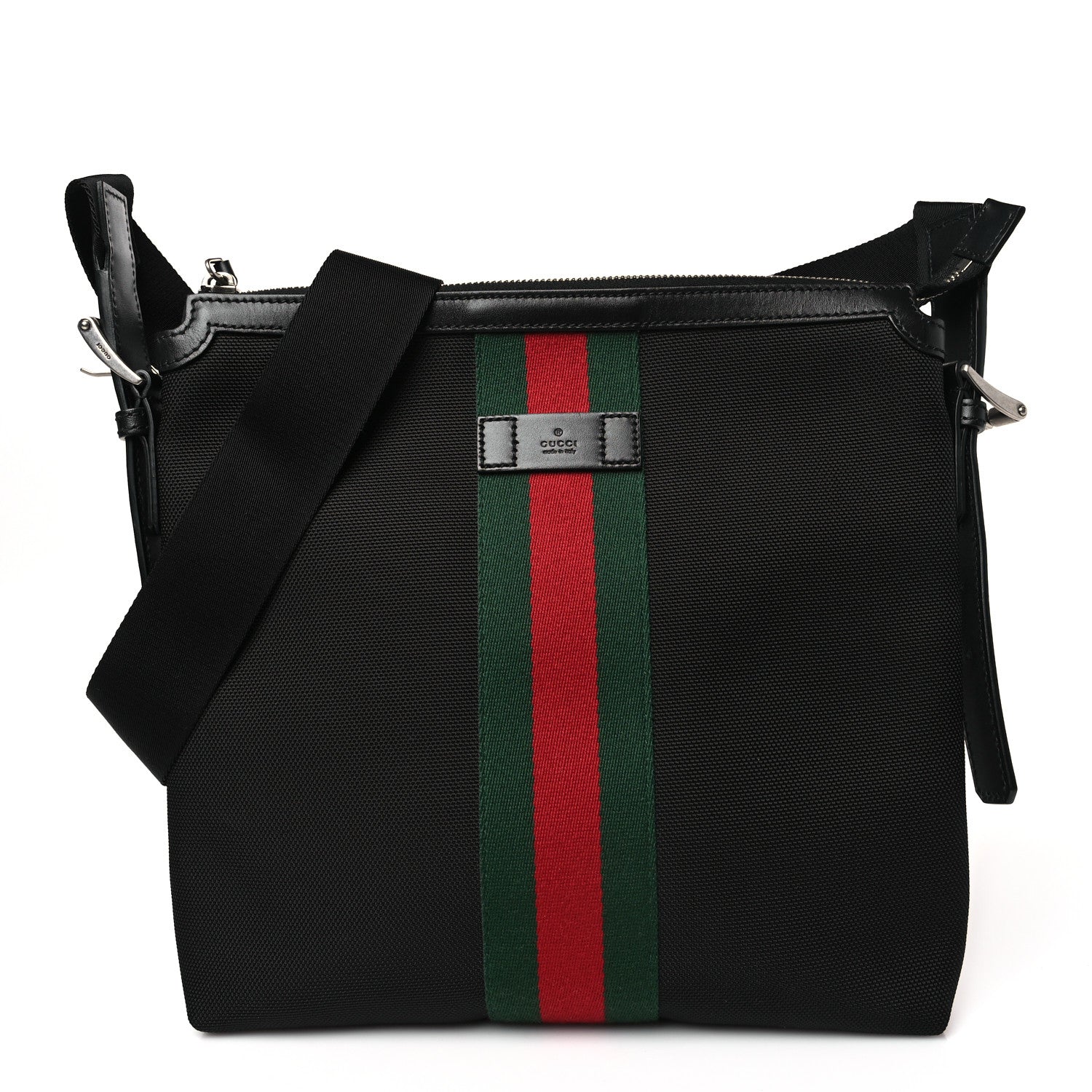 Gucci Techno Canvas Web Messenger Bag Black 1 of 9