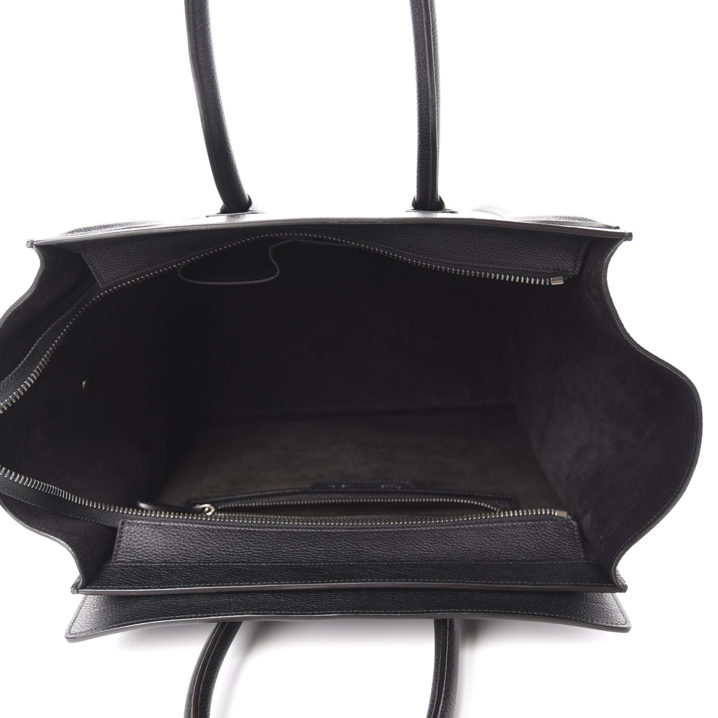 Drummed Calfskin Mini Luggage Black