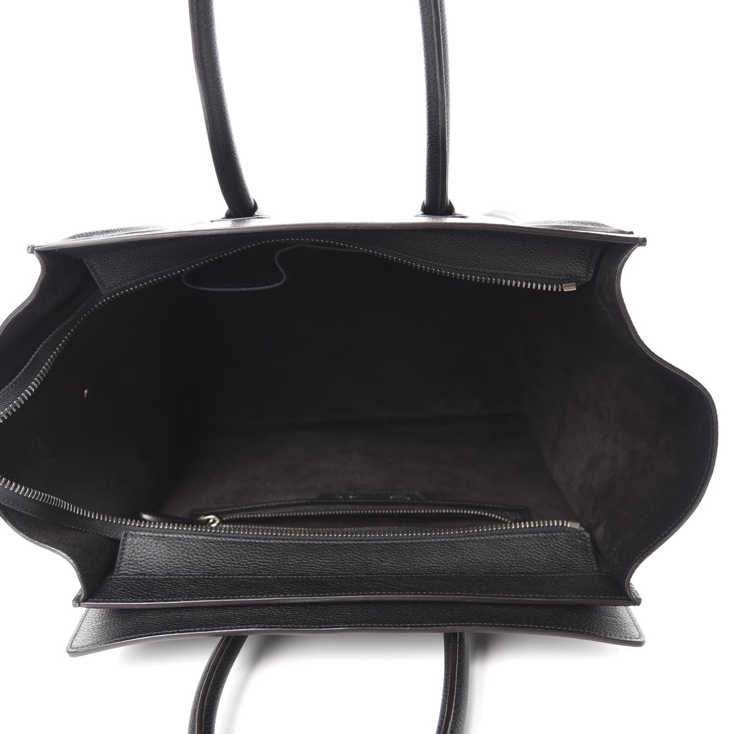 Celine Drummed Calfskin Mini Luggage Black 5 of 10