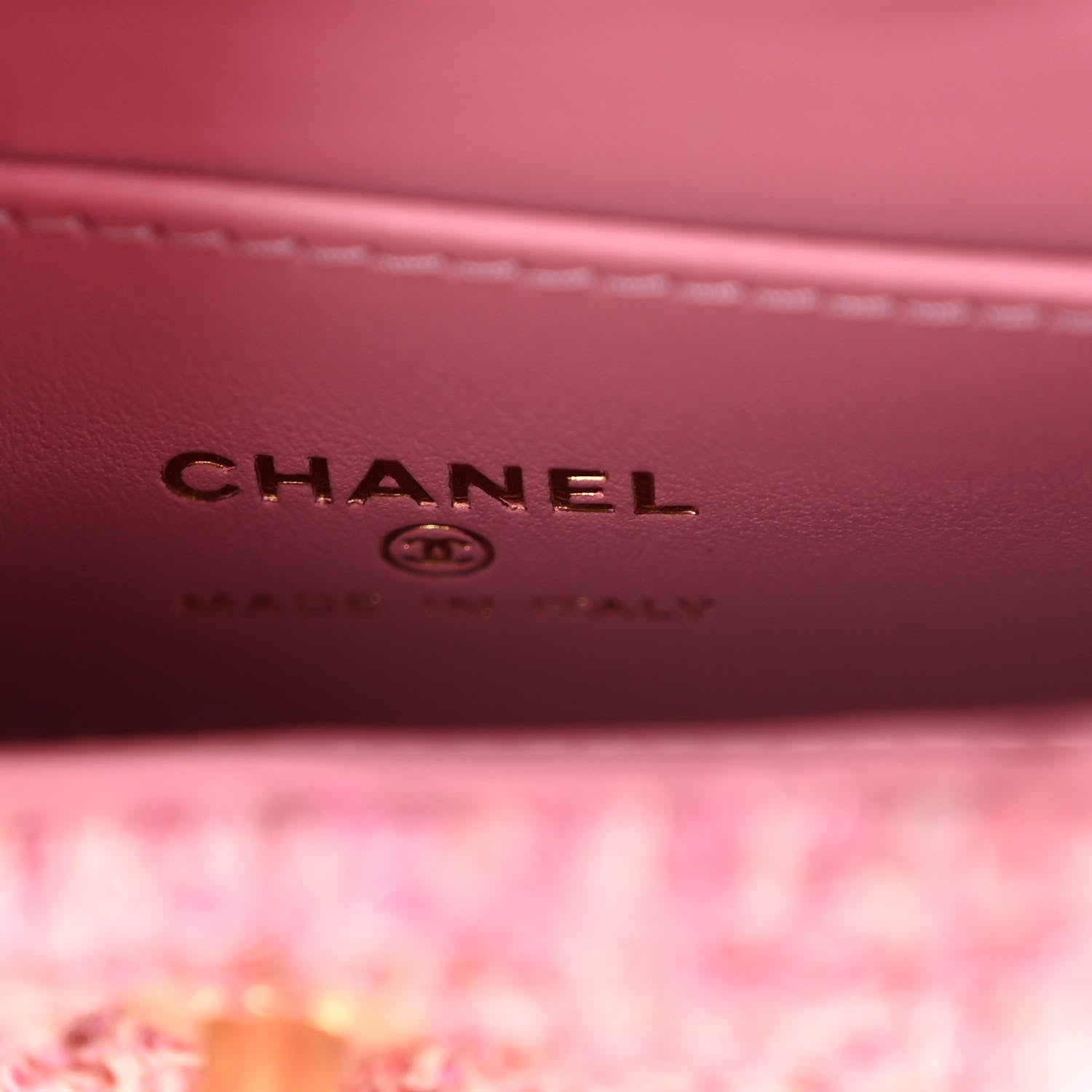 Chanel Tweed Quilted Mini Nano Kelly Shopper Pink 6 of 10