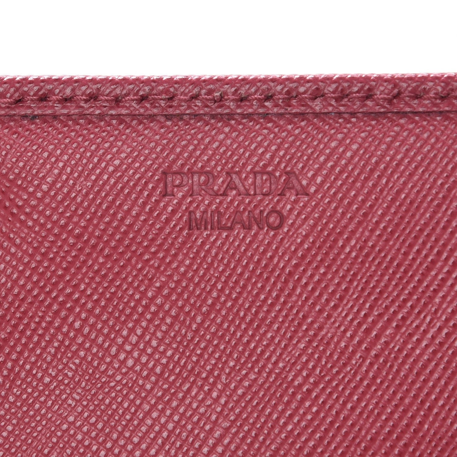 Prada Saffiano Metal Continental Flap Wallet Peonia 10 of 13