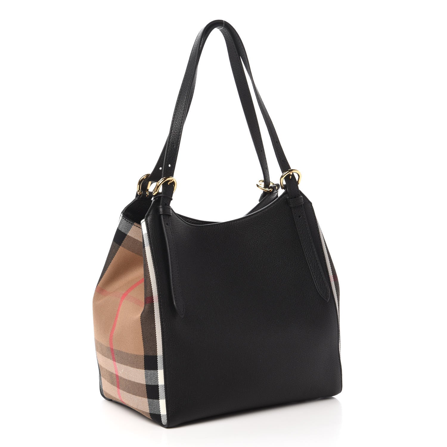Burberry Grainy Calfskin House Check Small Canterbury Black 3 of 10