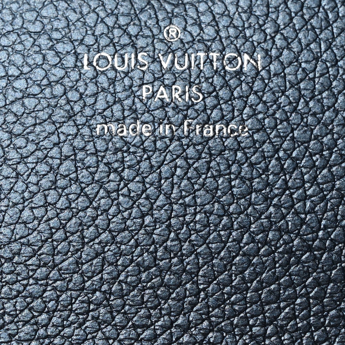 Metallic Empreinte Business Card Holder Navy Nacre
