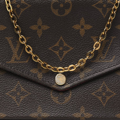 Louis Vuitton Monogram Pochette Felicie Chain Wallet Fuchsia 7 of 12