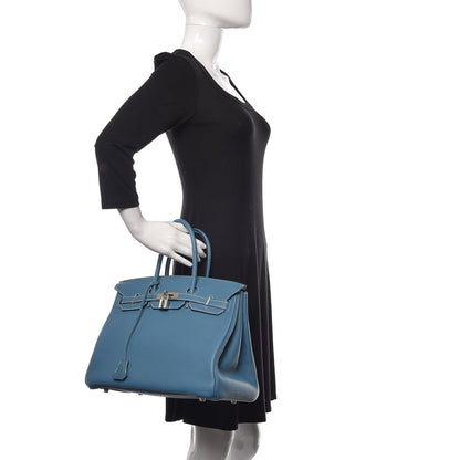 Hermes Togo Birkin 35 Blue Jean 2 of 13