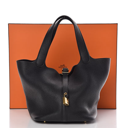 Hermes Taurillon Clemence Picotin Lock 22 MM Black 10 of 10