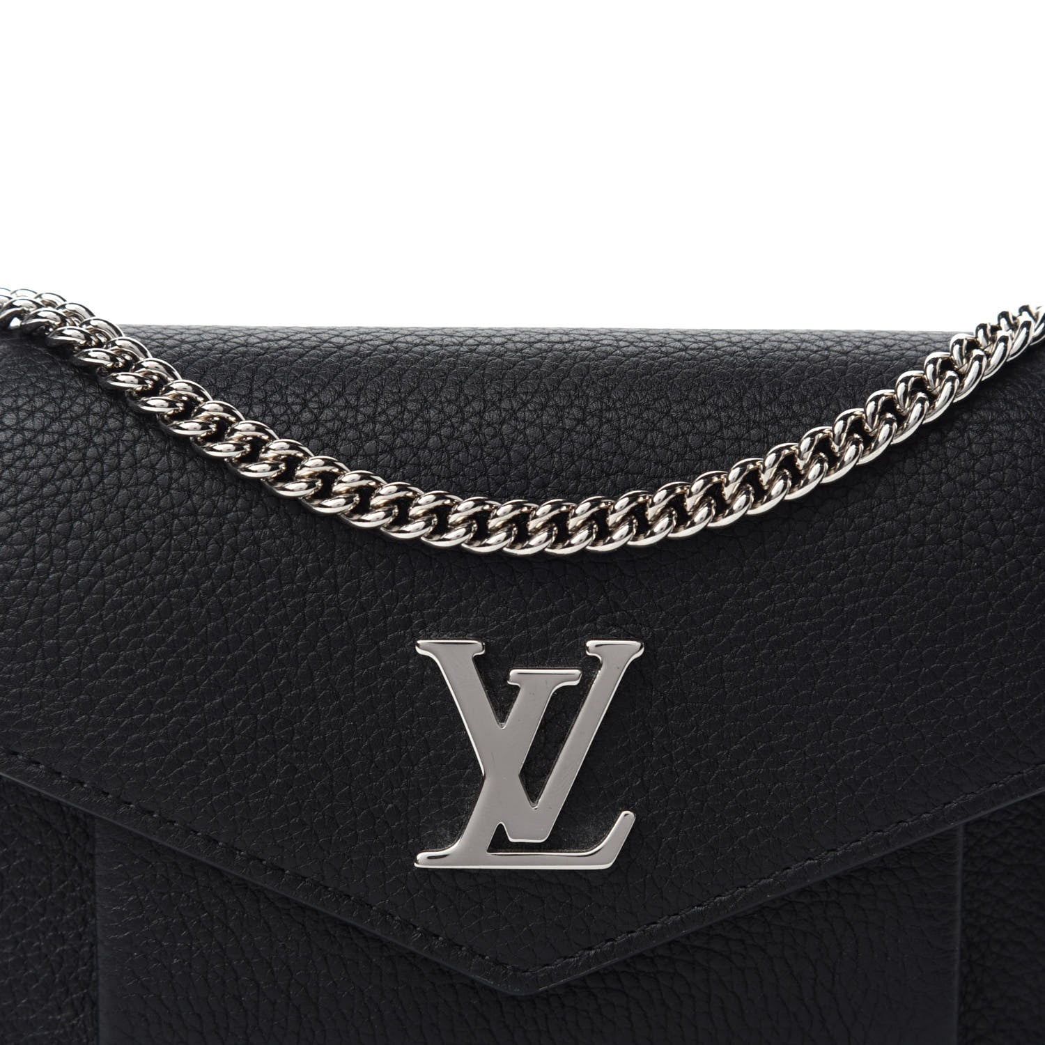 Louis Vuitton Soft Calfskin Mini My Lockme Chain Pochette Black 10 of 11