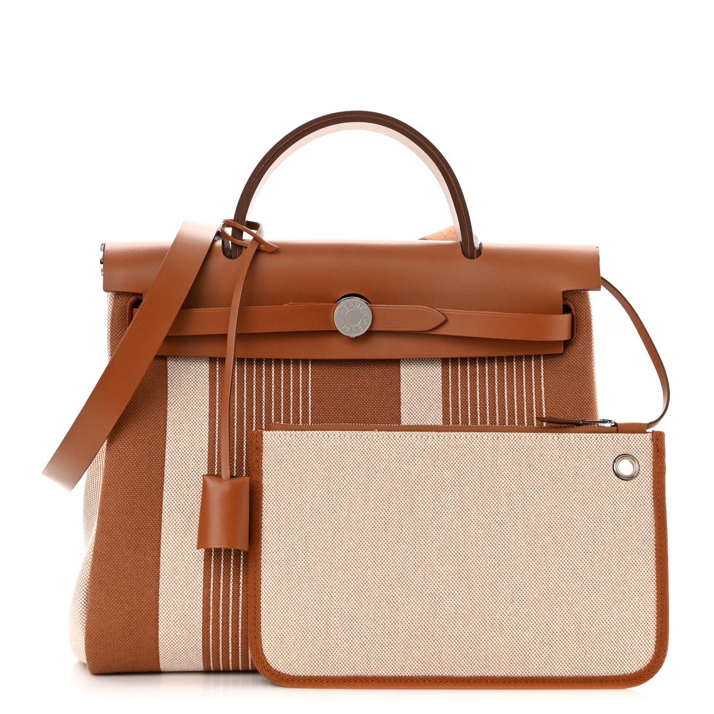 Vache Hunter Toile H Vibration Herbag Zip Retourne 31 PM Fauve Ecru Beige