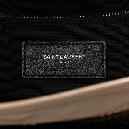 Saint Laurent Crinkled Calfskin Matelasse Monogram Medium Niki Chain Satchel Light Taupe 6 of 11
