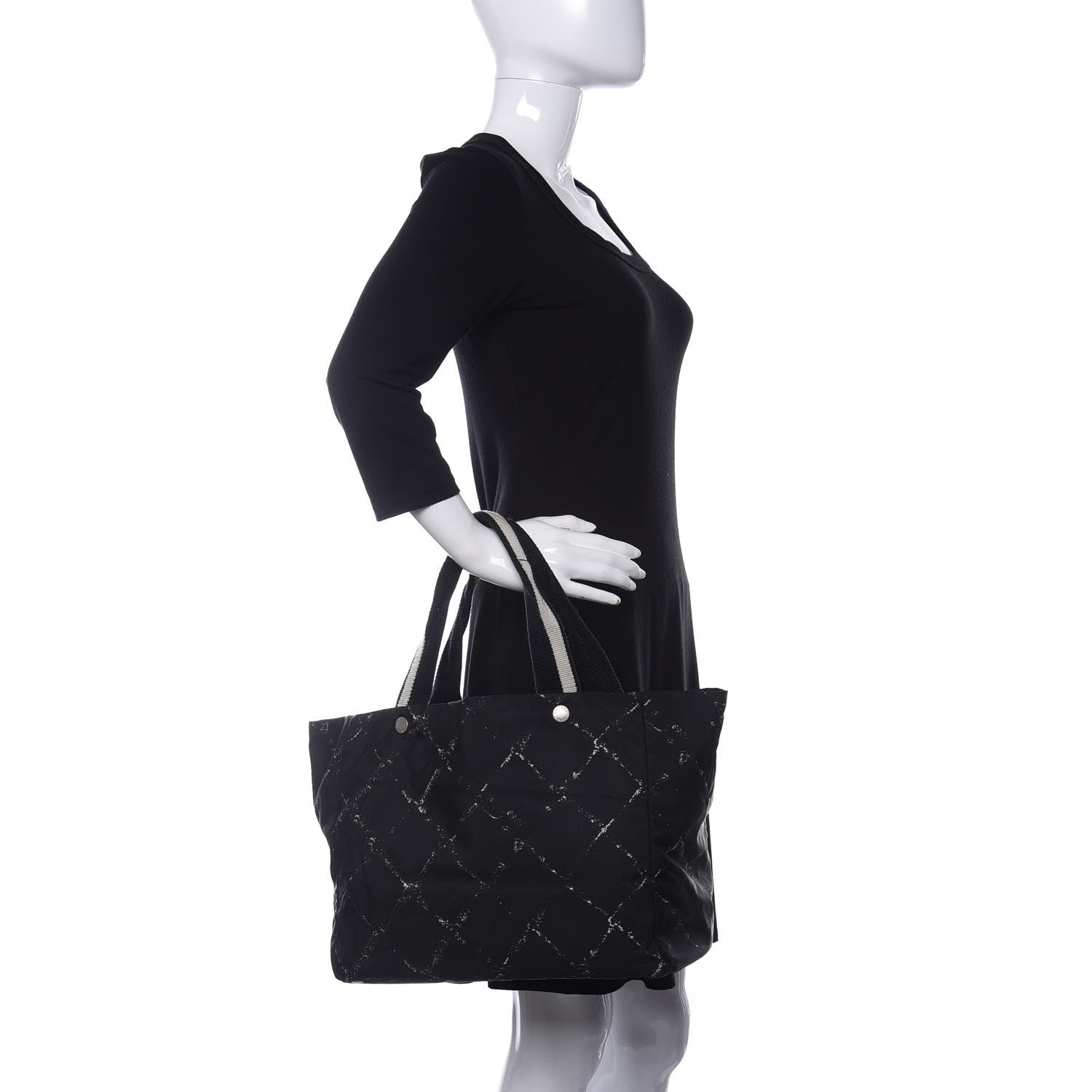 Chanel Nylon Travel Duffel Bag Black 2 of 14