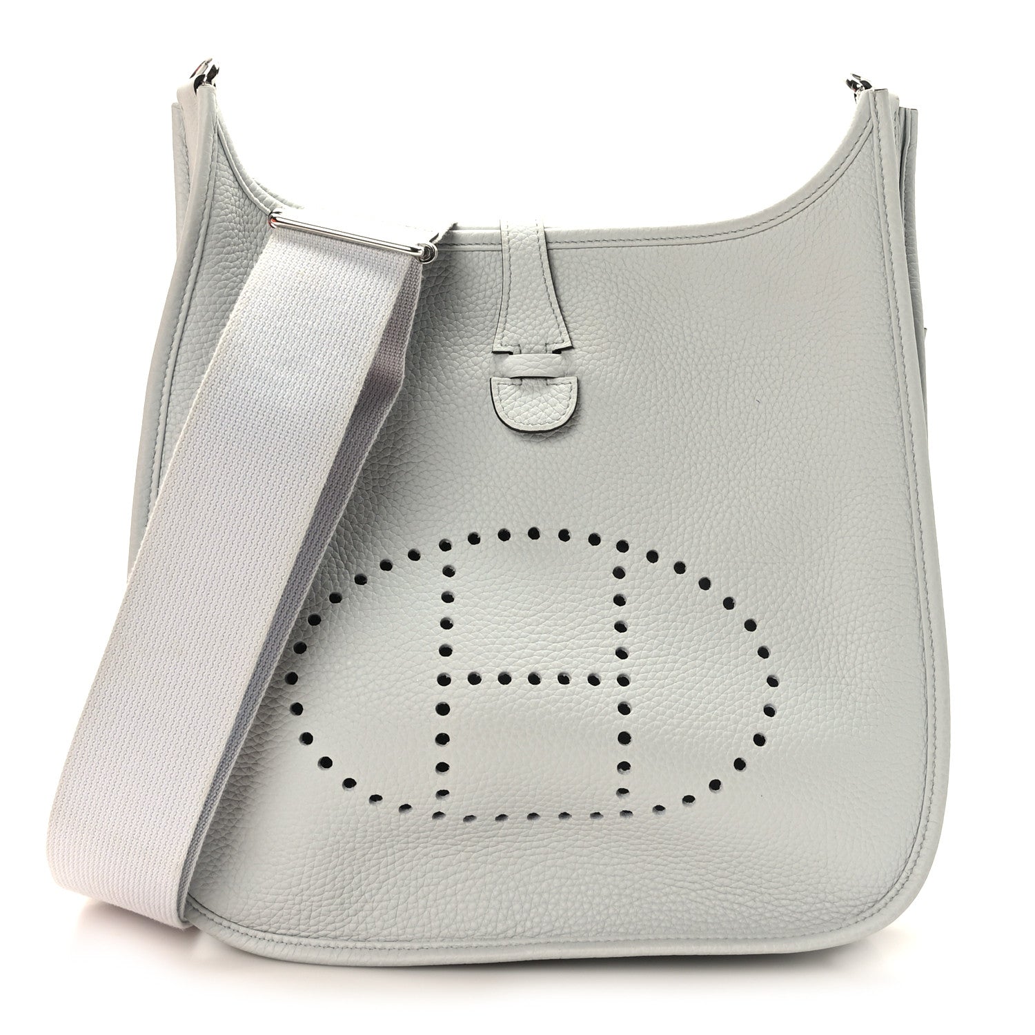Hermes Taurillon Clemence Evelyne III PM Bleu Pale 1 of 10