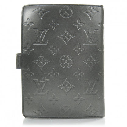 Louis Vuitton Mat Monogram Medium Ring Agenda w Inserts Black 2 of 8