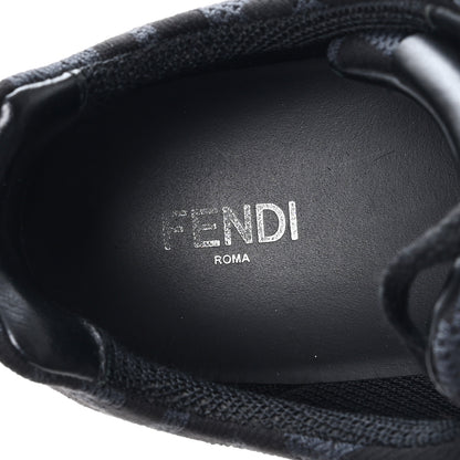 Fendi Tech Fabric FF Mens Lace Up Low Top Sneakers 7 Black 8 of 10