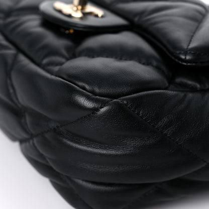 Chanel Calfskin Quilted Mini Square Bubbly Flap Black 9 of 11