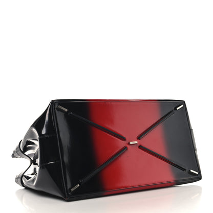 Salvatore Ferragamo Smooth Airbrushed Calfskin XL Gancini Buckles Tote Bag Flame Red Black 4 of 14