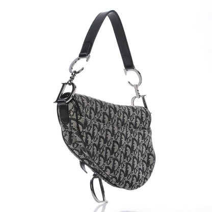 Christian Dior Monogram Saddle Bag Black 3 of 9