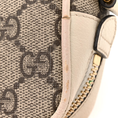 Gucci GG Supreme Monogram Textured Calfskin Web Mini Ophidia Shoulder Bag Beige Ebony Mystic White 18 of 19