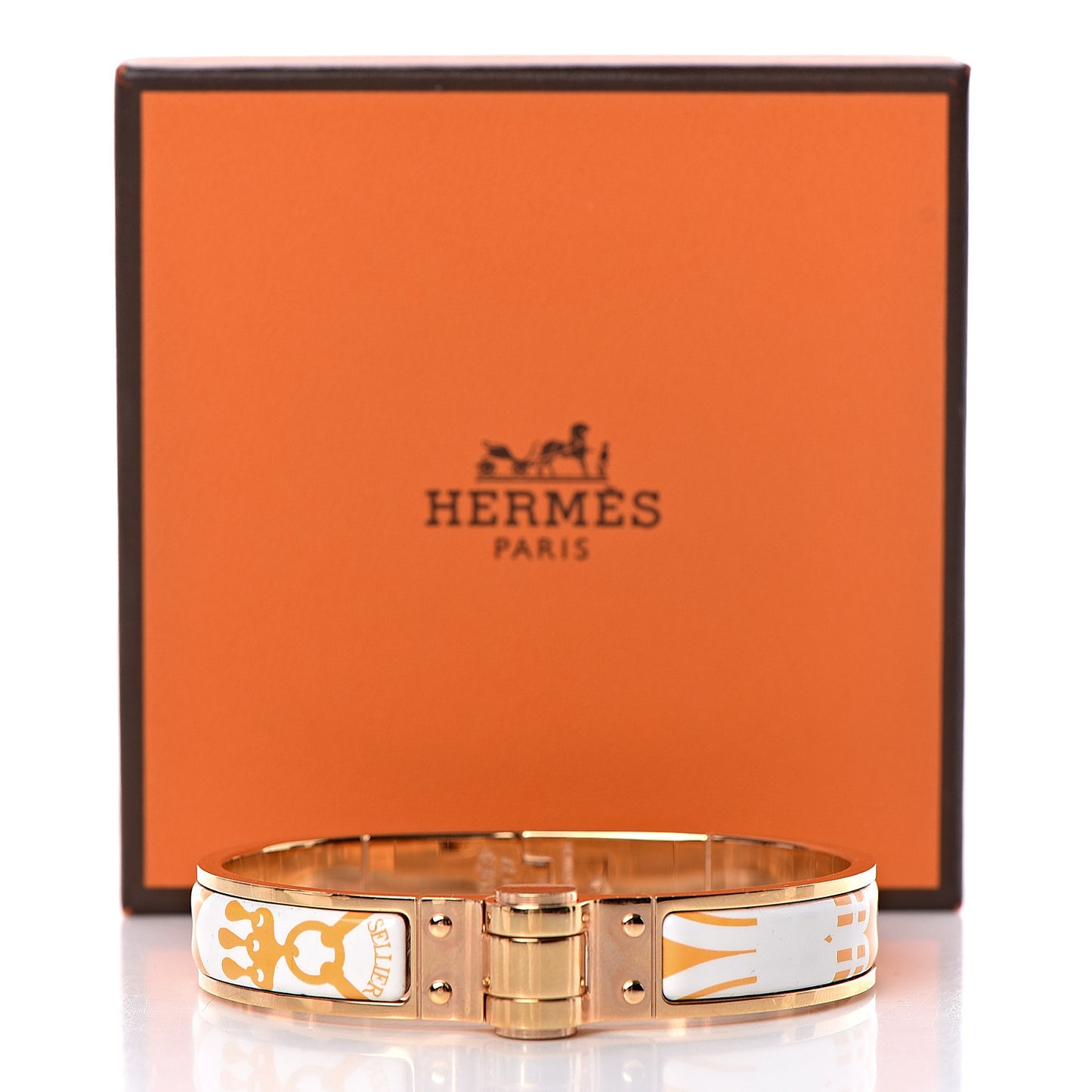 Enamel Printed Narrow Mors A Jouts Tatoo Hinged Bracelet M