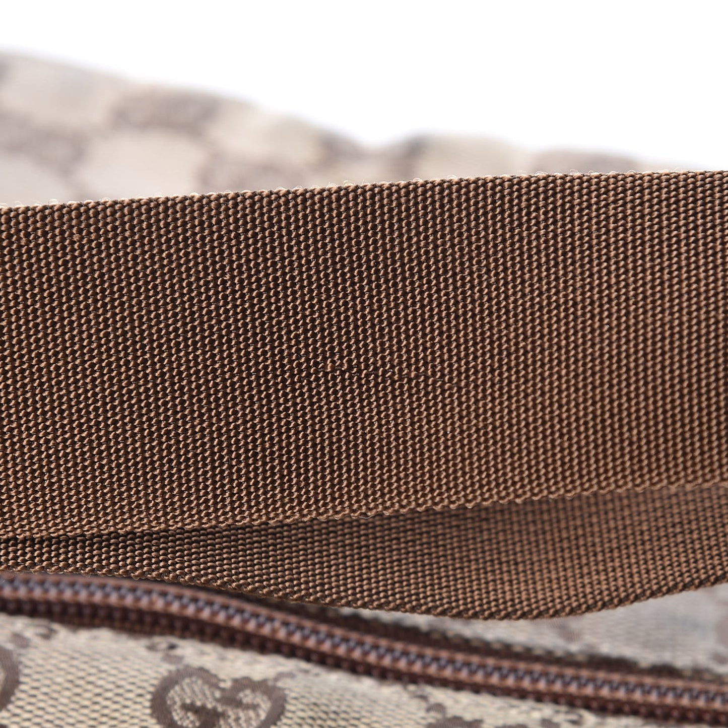 GG Monogram Double Pocket Belt Bag Brown