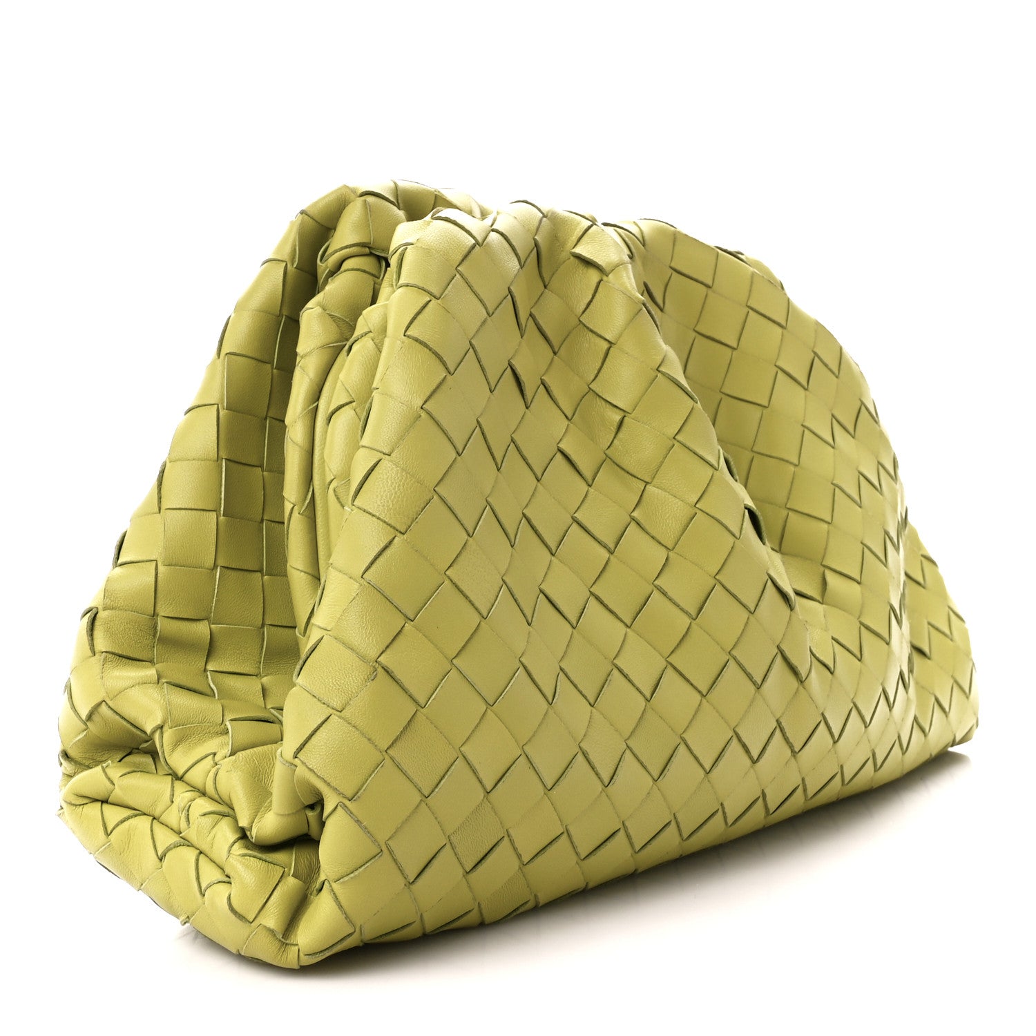 Bottega Veneta Nappa Maxi Intrecciato The Pouch Oversized Clutch Seagrass 3 of 11