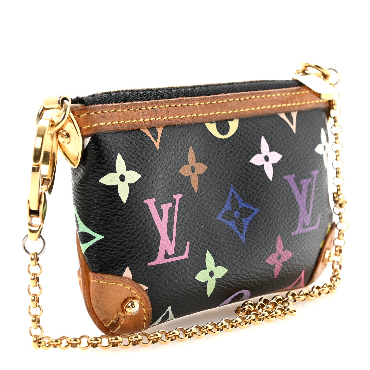 Louis Vuitton Monogram Multicolor Pochette Milla MM Black 2 of 8