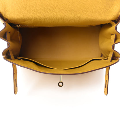 Hermes Togo Kelly Retourne 28 Jaune Ambre 5 of 11