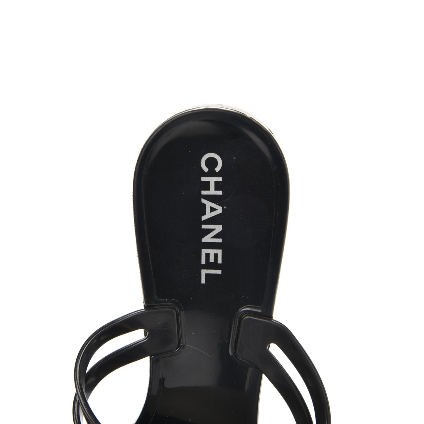 Jelly Camellia Thong Sandals 39 Black Ivory
