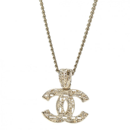 Chanel Tweed Effect CC Necklace Gold 4 of 6