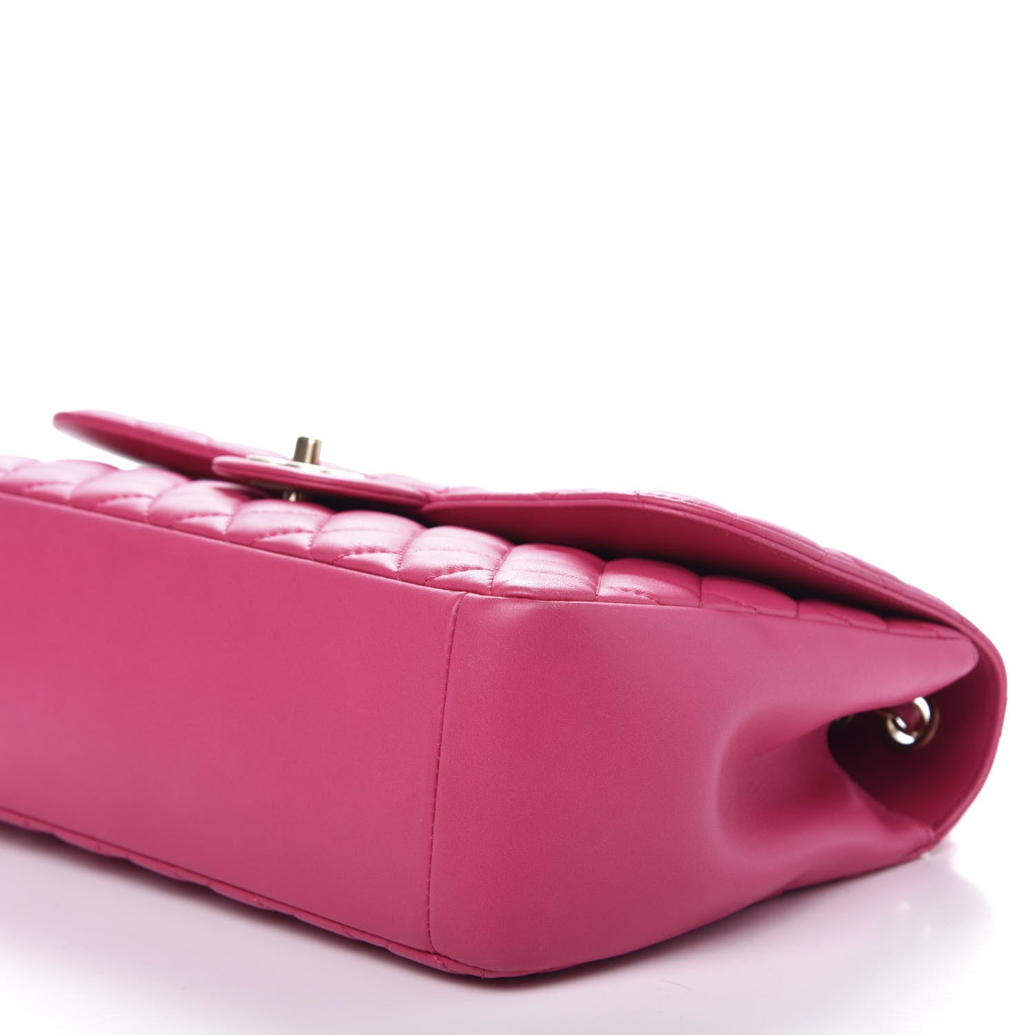 Chanel Lambskin Quilted Jumbo Mademoiselle Chic Flap Fuchsia 7 of 16