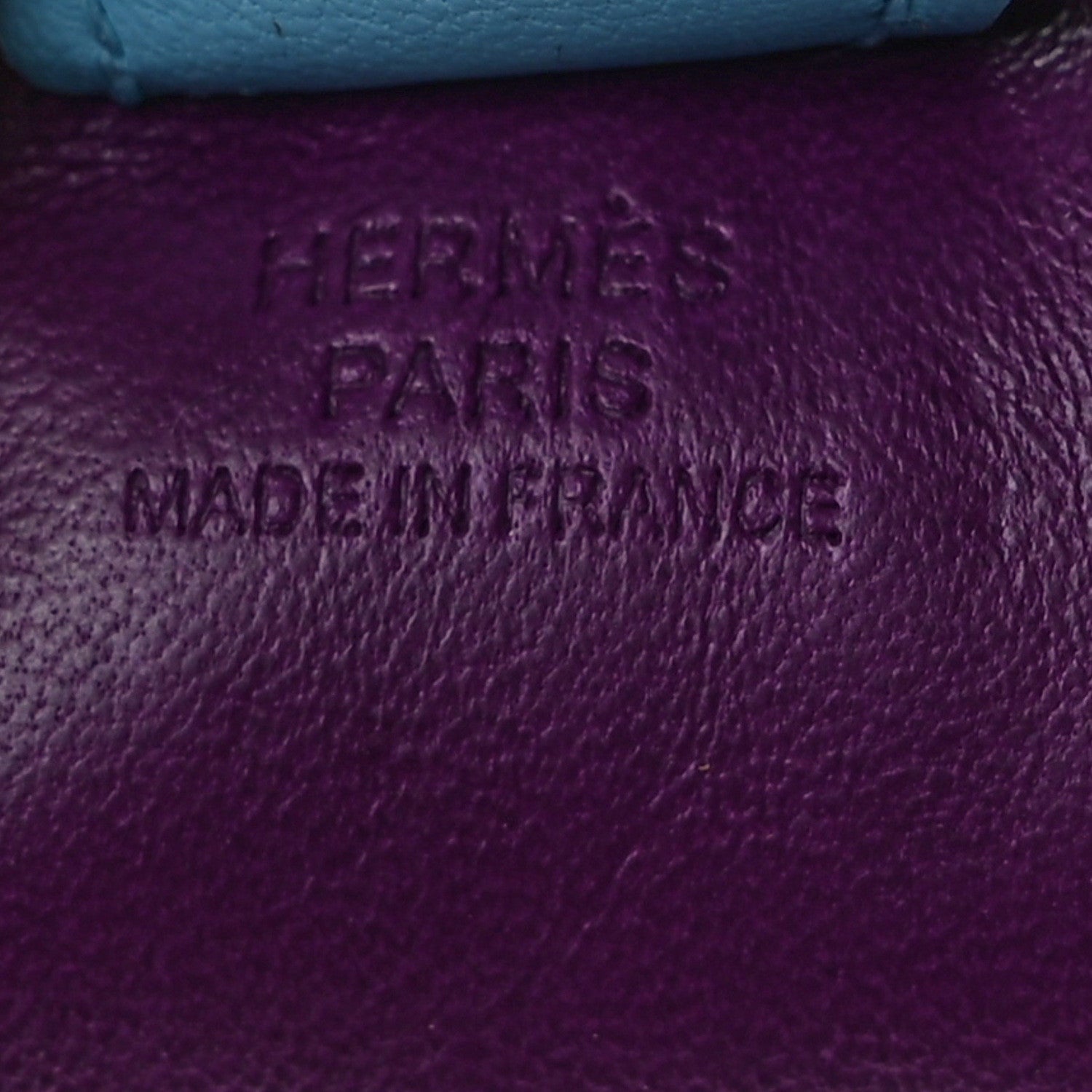 Hermes Milo Lambskin Grigri Rodeo Horse Bag Charm MM Violet Celeste Kraft 3 of 5