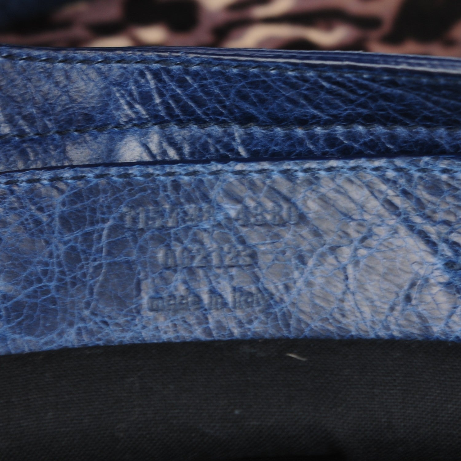 Balenciaga Agneau Pony Hair Leopard Print City Bleu Roi 7 of 8