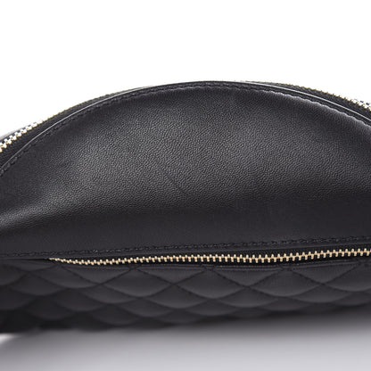 Chanel Lambskin Quilted Waist Bag Fanny Pack Black 11 of 12