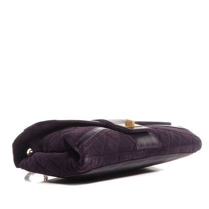 Chanel Suede Union Jack Jumbo Mademoiselle Flap Purple 4 of 9
