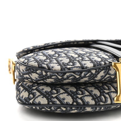Christian Dior Oblique Saddle Bag Blue 8 of 9