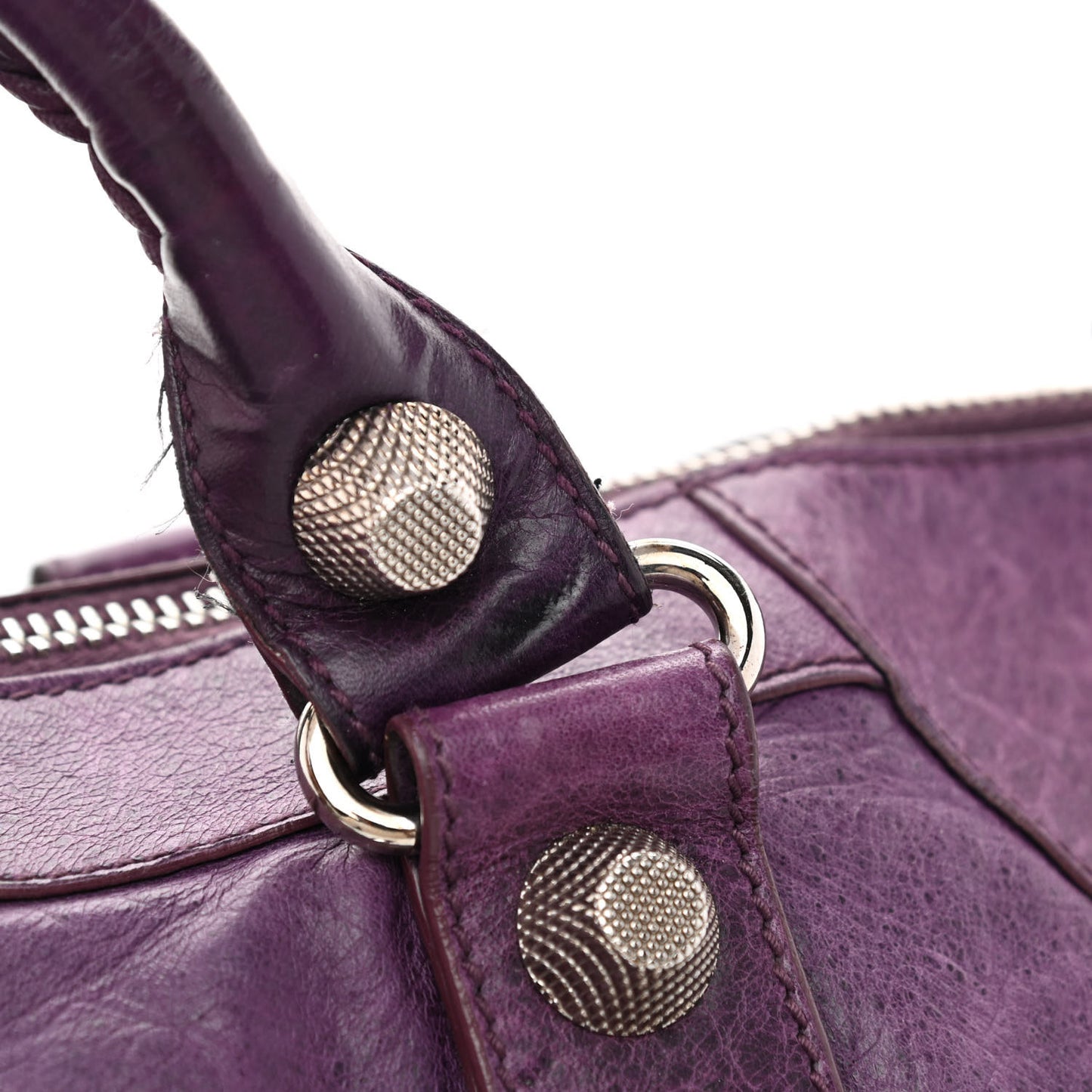 Agneau Giant 21 Silver Hardware Work Raisin