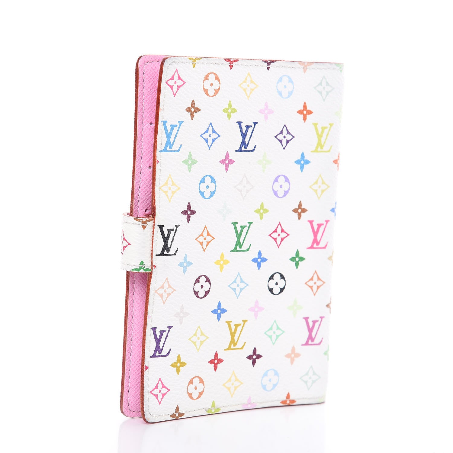 Louis Vuitton Monogram Multicolor Small Ring Agenda Cover White Litchi 3 of 8